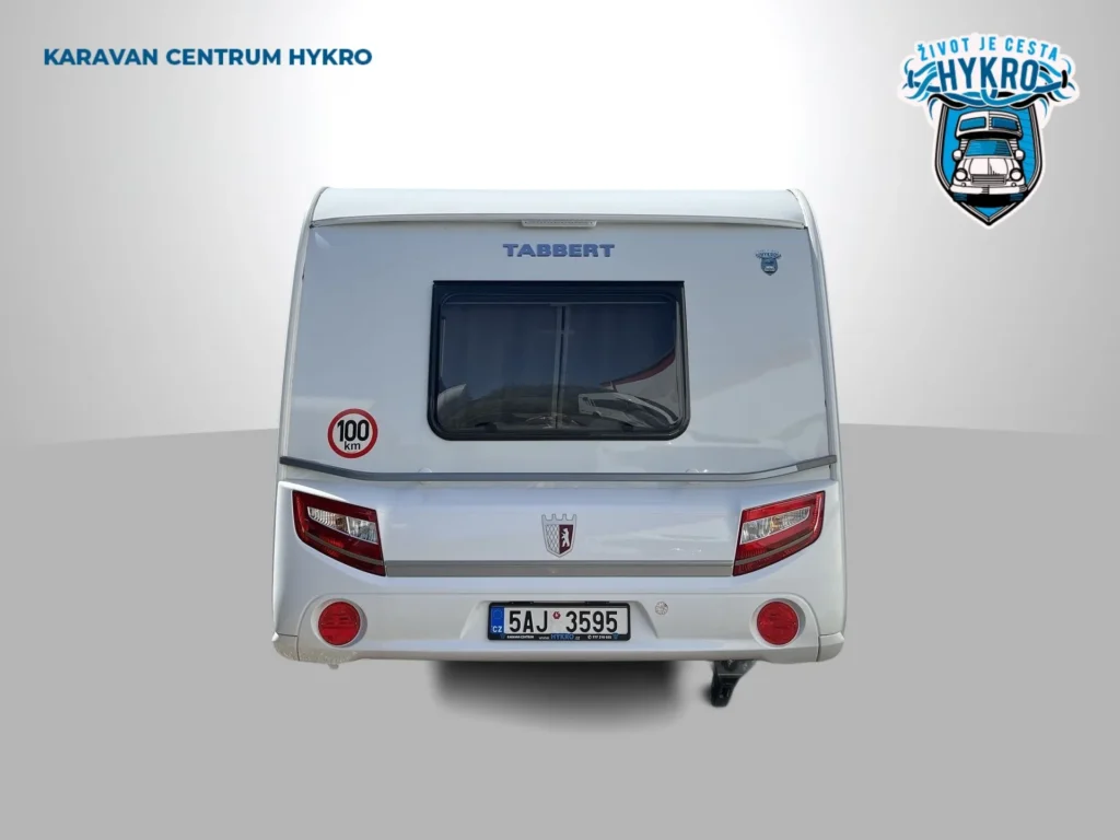 Zadní pohled na obytný přívěs Tabbert Rossini 540 E Finest Edition 2017